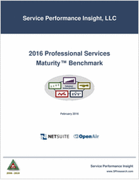 2016 Professional Services Maturity Benchmark Report