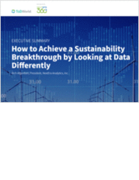 Executive Summary: How to Achieve a Sustainability Breakthrough by Looking at Data Differently