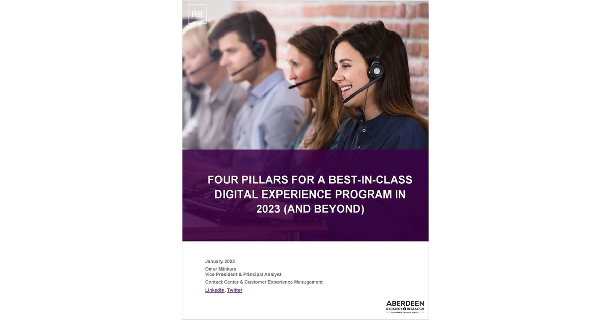 Four Pillars for a BestinClass Digital Experience Program in 2023
