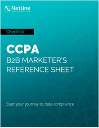 CCPA: B2B Marketer's Reference Sheet
