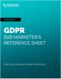 GDPR: B2B Marketer's Reference Sheet
