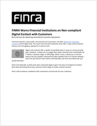 FINRA Warns Financial Institutions on Non-compliant Digital Contact with Customers