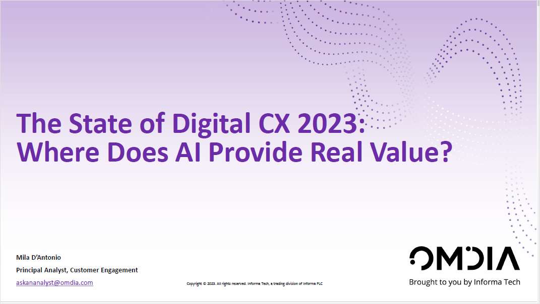 The State of Digital CX 2023: Where Does AI Provide Real Value?