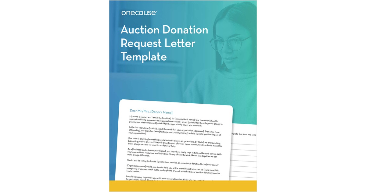 Auction Donation Request Letter Template