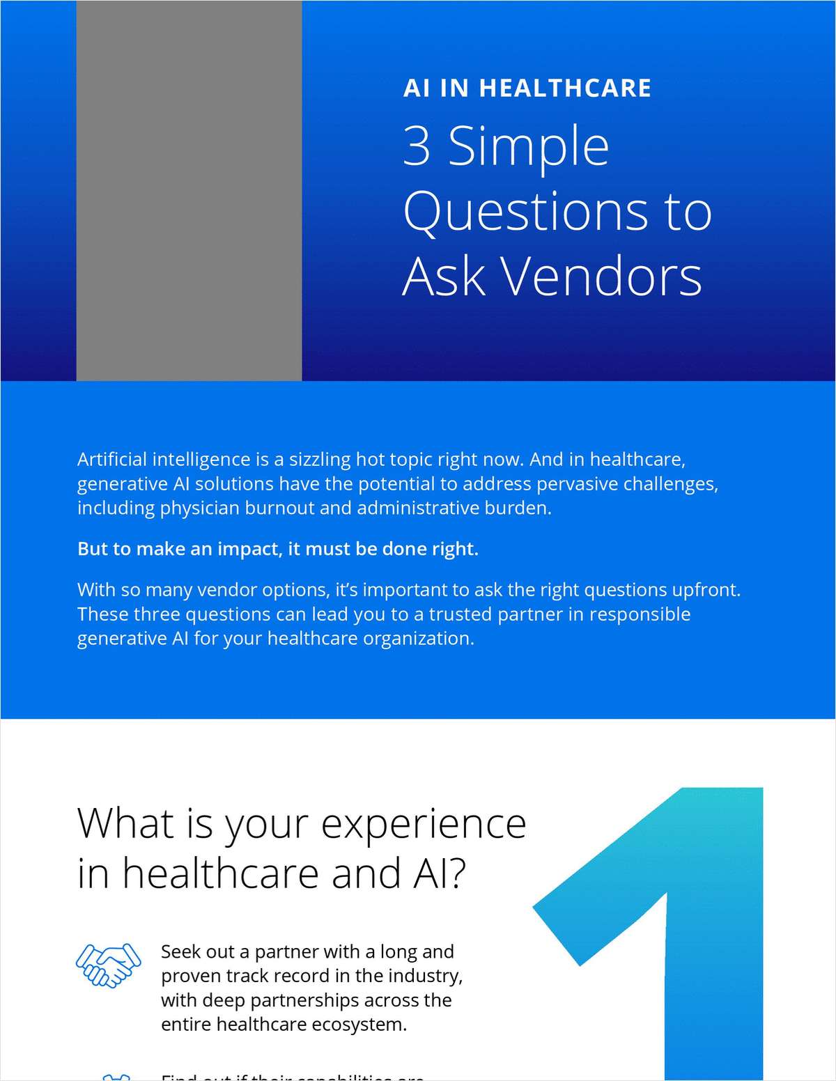 Generative AI in Healthcare: What to Ask Vendors
