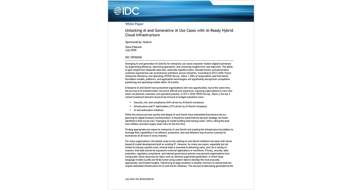 Unlocking AI and Generative AI Use Cases with AI-Ready Hybrid Cloud ...