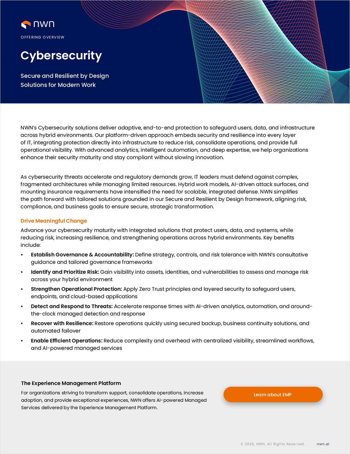 Cybersecurity Secure and Resilient by Design Solutions for Modern Work
