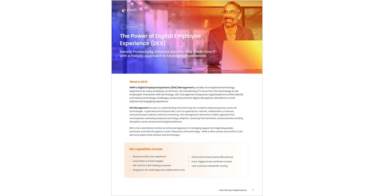 The Power of Digital Employee Experience (DEX)