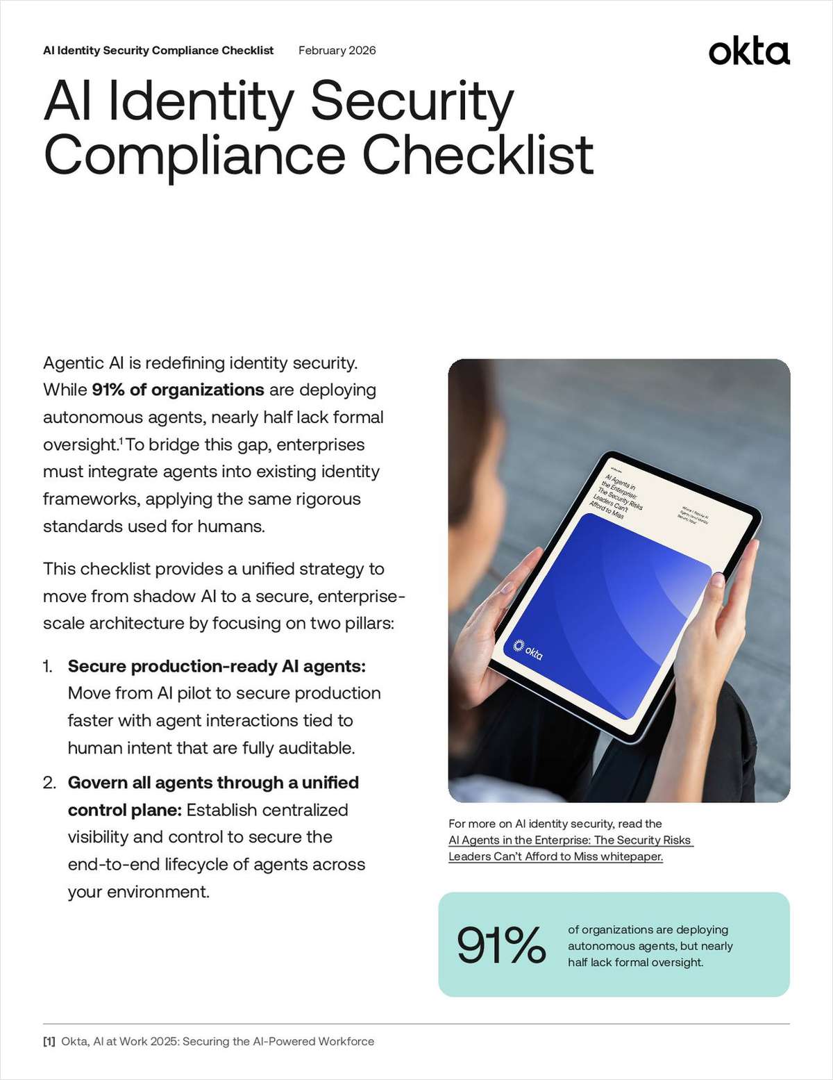 AI Identity Security Compliance Checklist