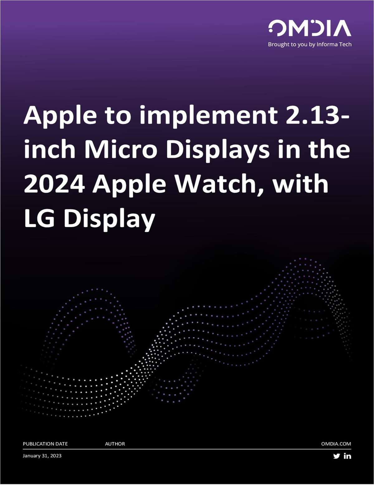 The 2024 Apple Watch, with LG Display