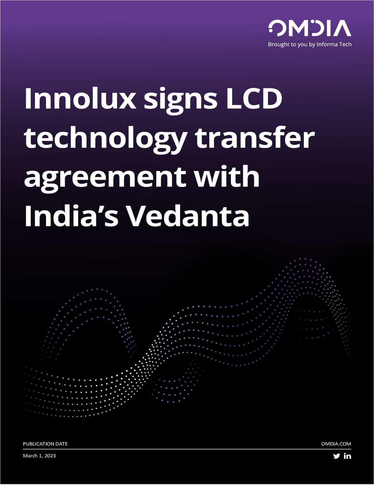 Innolux signs LCD technology transfer agreement with India's Vedanta