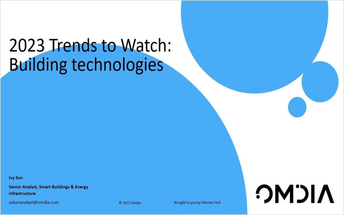 2023 Trends to Watch: Building technologies