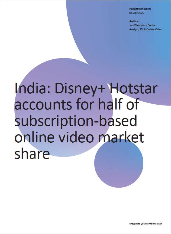 India: Disney+ Hotstar accounts for half of subscription-based online video market share