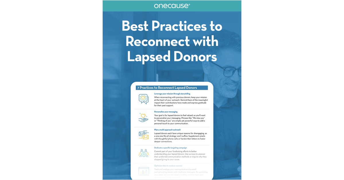 Best Practices to Reconnect with Lapsed Donors