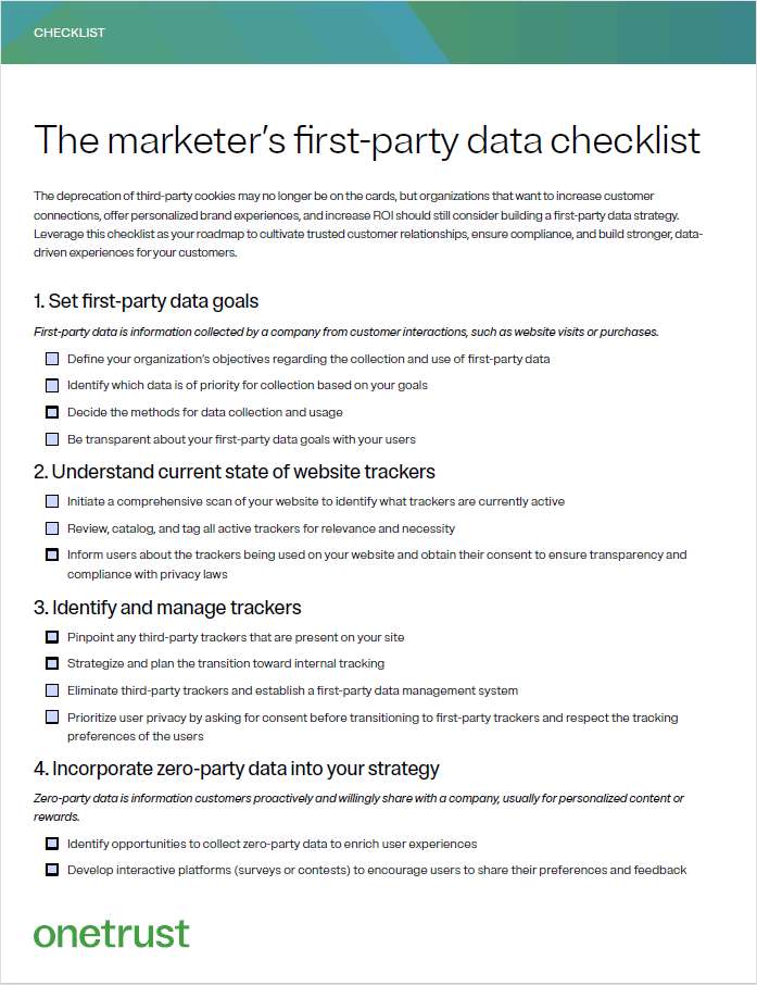 The Marketer's First-Party Data Checklist