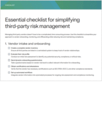 Essential Checklist for Simplifying Third-party Risk Management