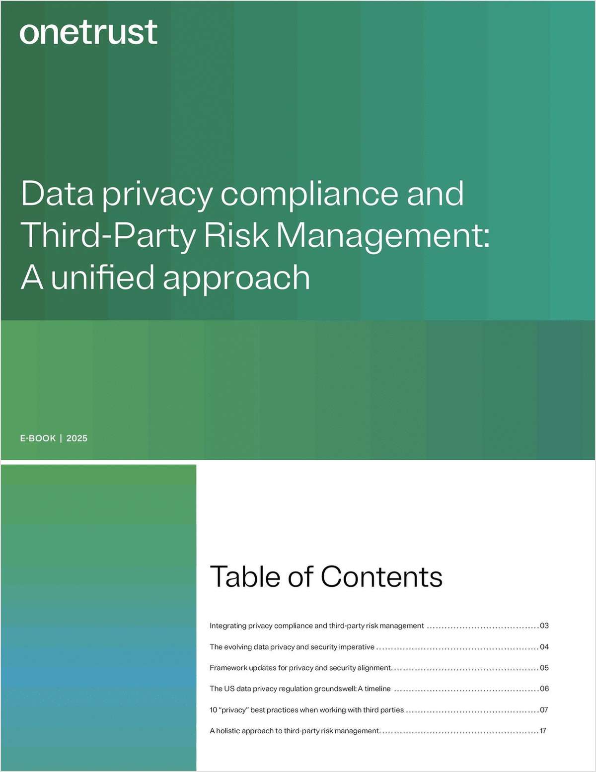 Data Privacy Compliance and Third-Party Risk Management: A Unified Approach