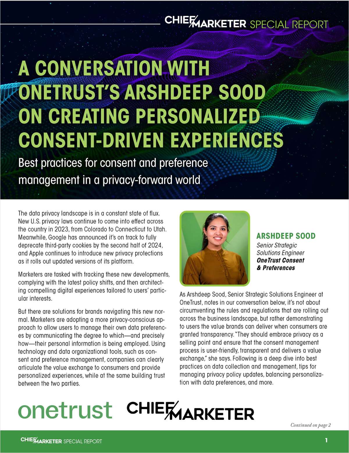 A Conversation With OneTrust's Arshdeep Sood On Creating Personalized Consent-Driven Experiences