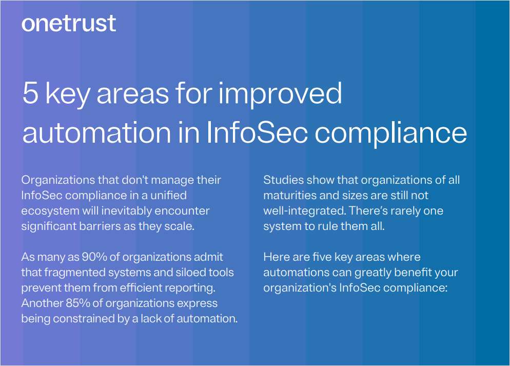 5 key areas for improved automation in InfoSec compliance