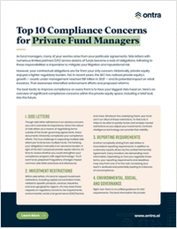 Top 10 Compliance Concerns for Private Fund Managers