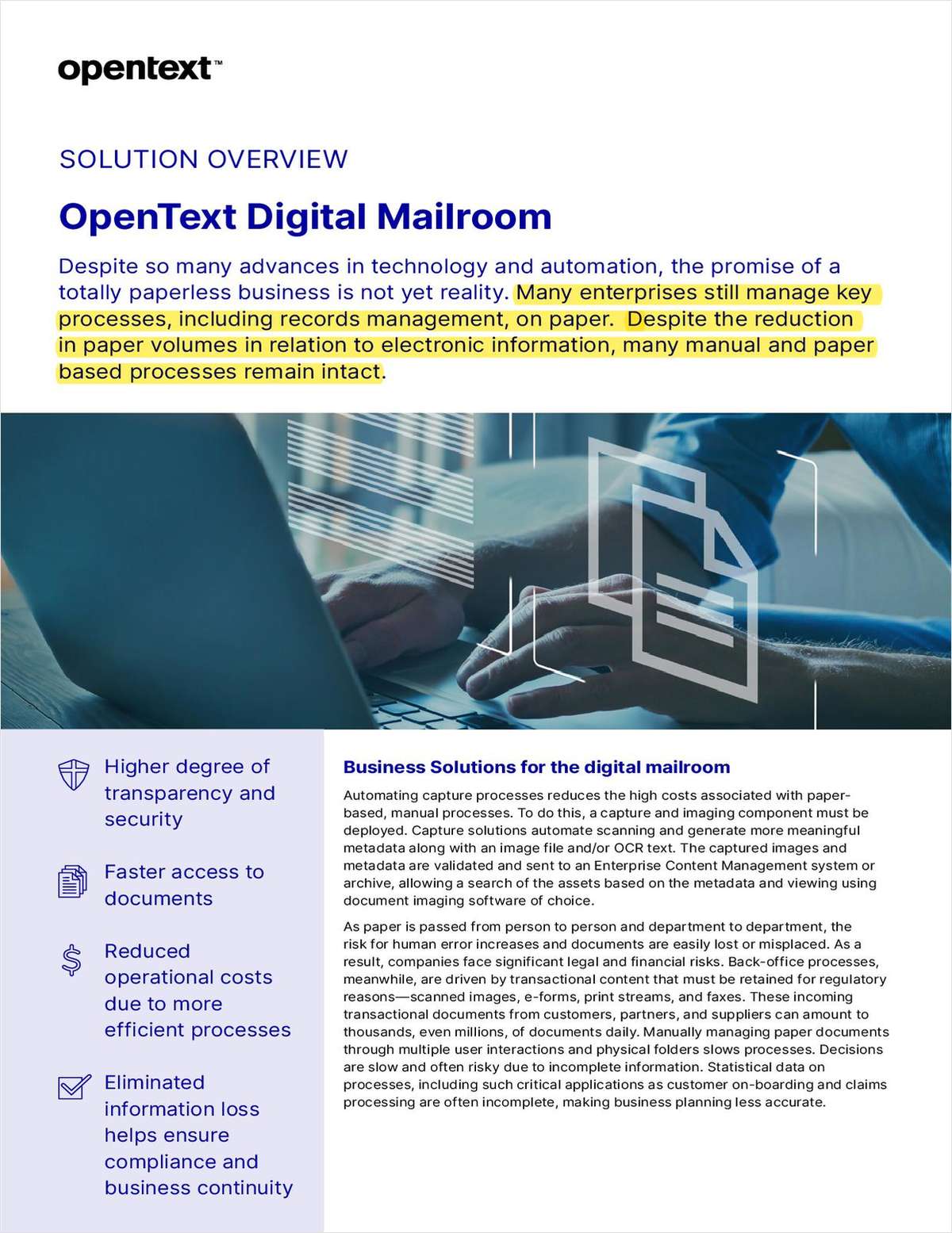 OpenText Digital Mailroom