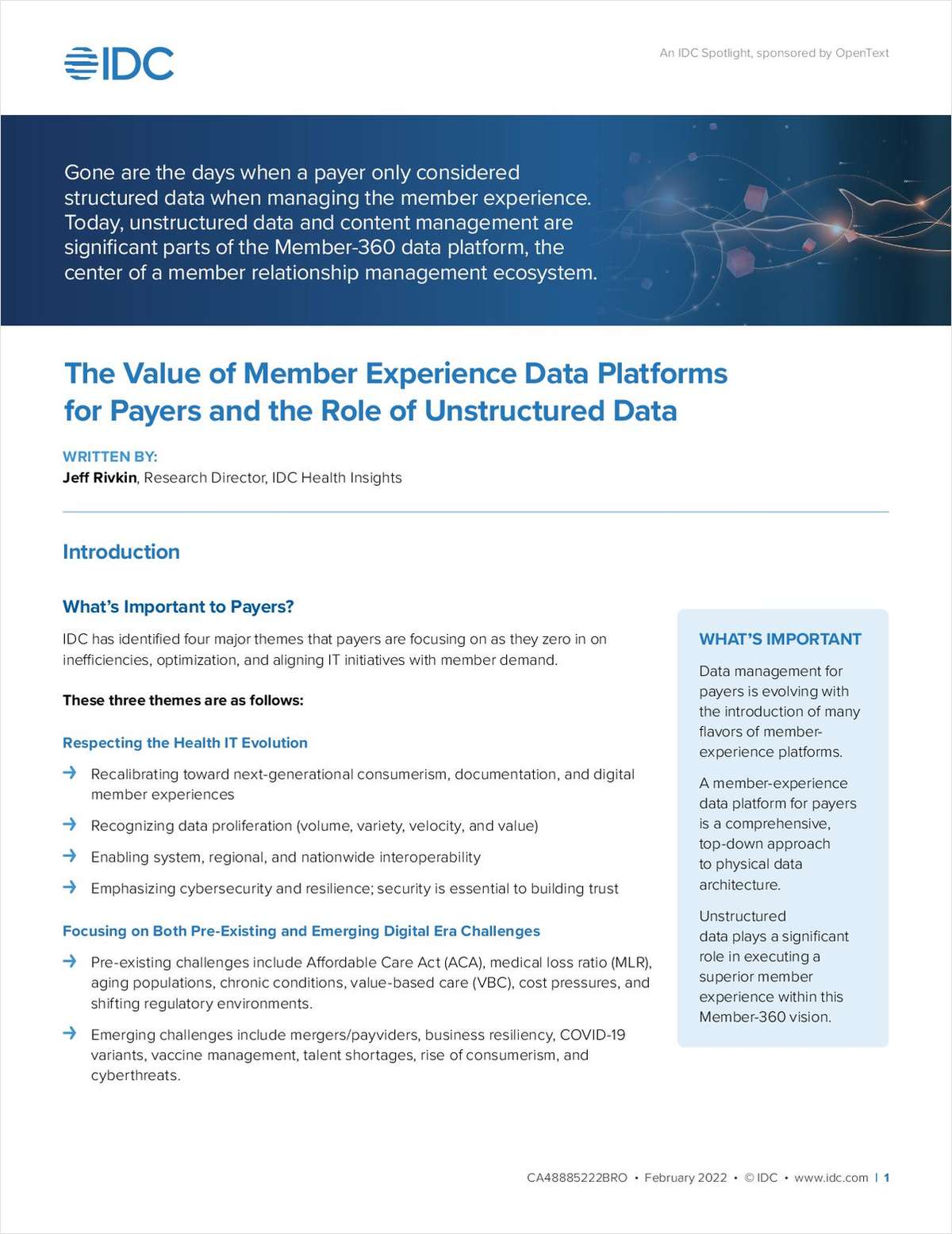 The Value of Member Experience Data Platforms for Payers and the Role of Unstructured Data