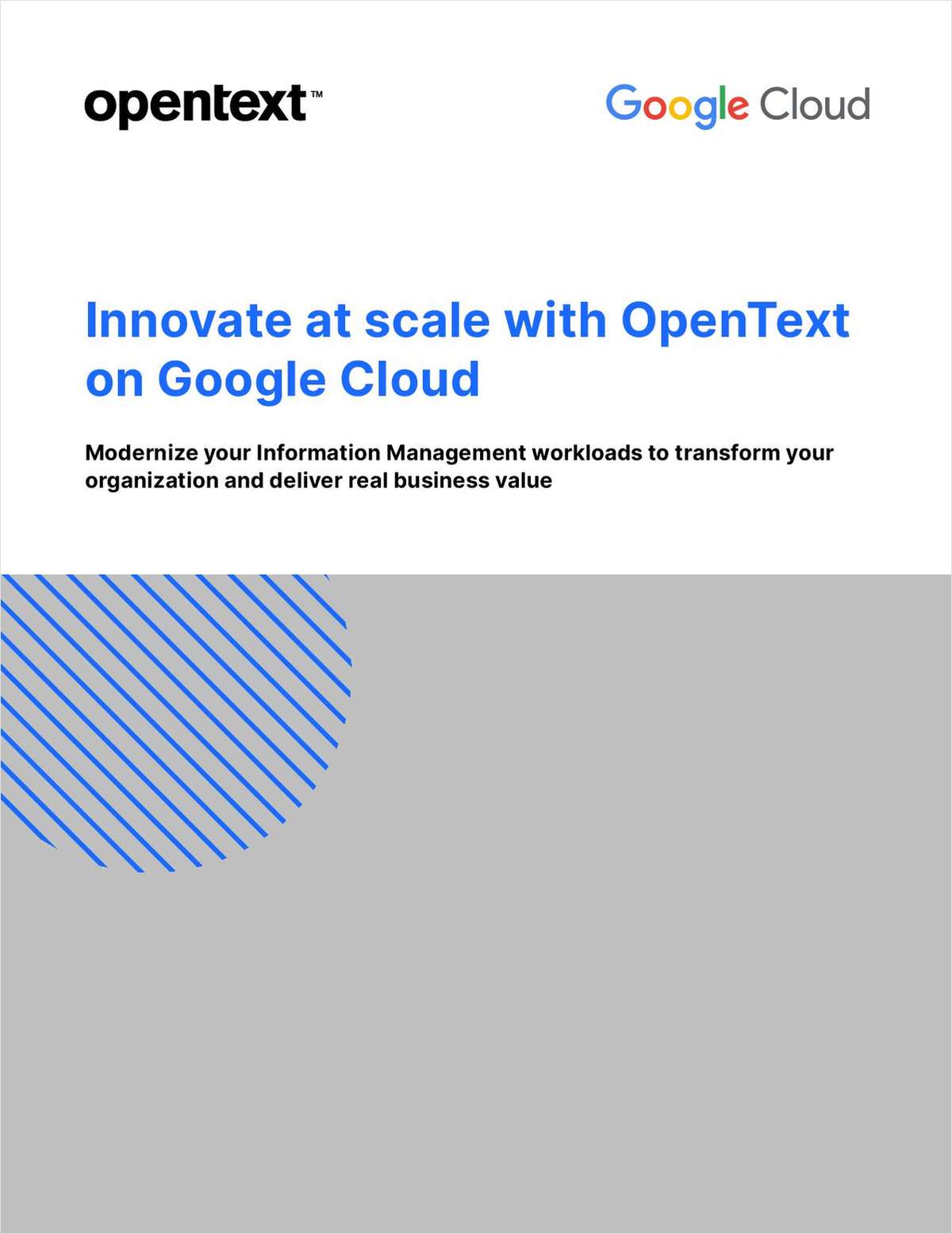 Innovate at scale with OpenText on Google Cloud
