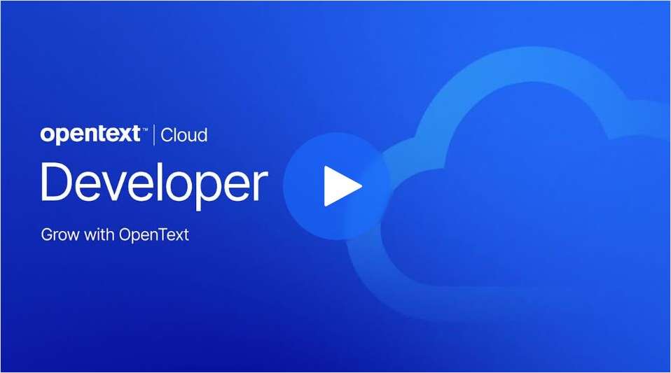 The OpenText™ Developer Cloud
