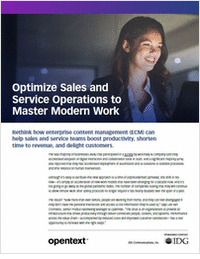 Optimize Sales and Service Operations to Master Modern Work