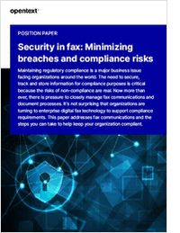 Security in fax: Minimizing breaches and compliance risks
