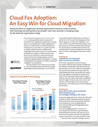 Cloud Fax Adoption: An Easy Win for Cloud Migration