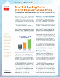 Don't Let Fax Lag Behind Digital Transformation Efforts