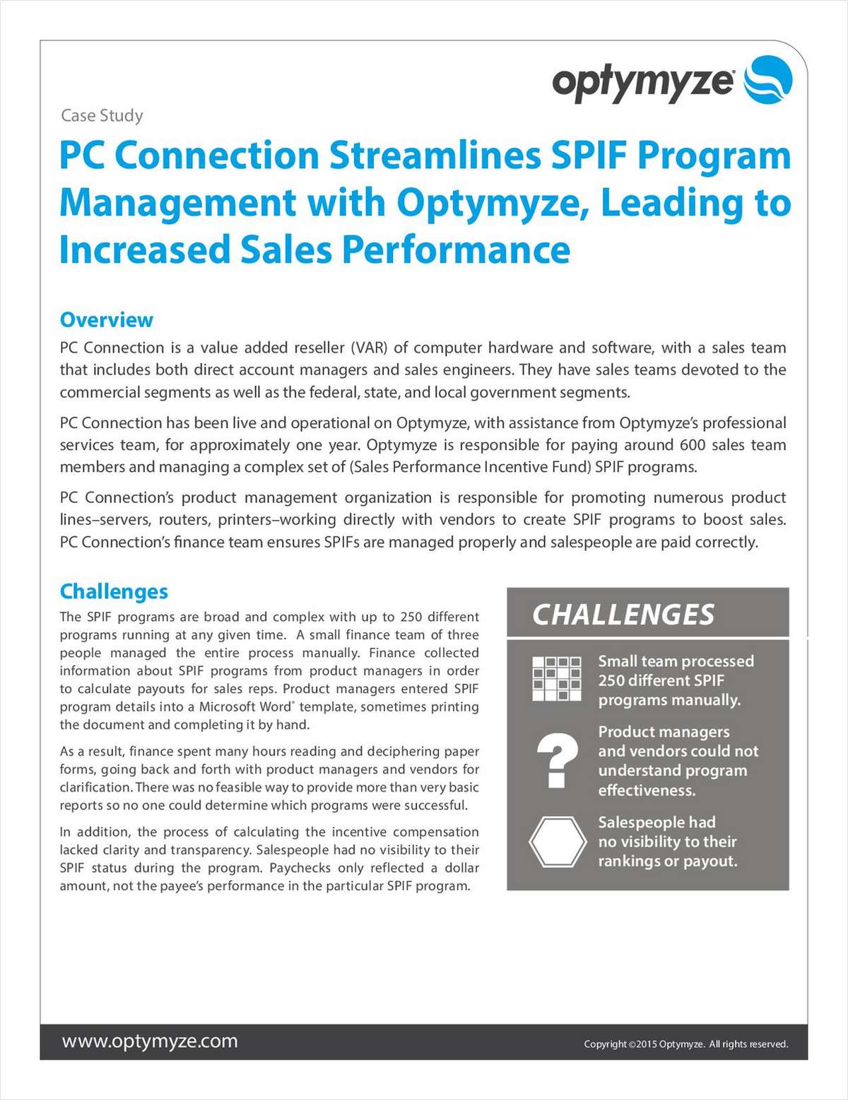 PC Connection Streamlines SPIF Program Management with Optymyze, Leading to Increased Sales Performance