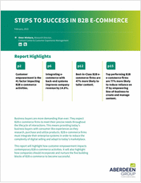 Steps to Success in B2B eCommerce Research Report, Aberdeen Group
