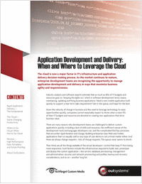 Application Development and Delivery: When and Where to Leverage the Cloud