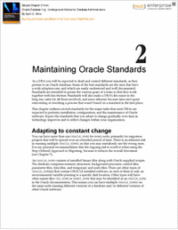 Maintaining Oracle Standards – Free Chapter from Oracle Database 11g - Underground Advice for Database Administrators
