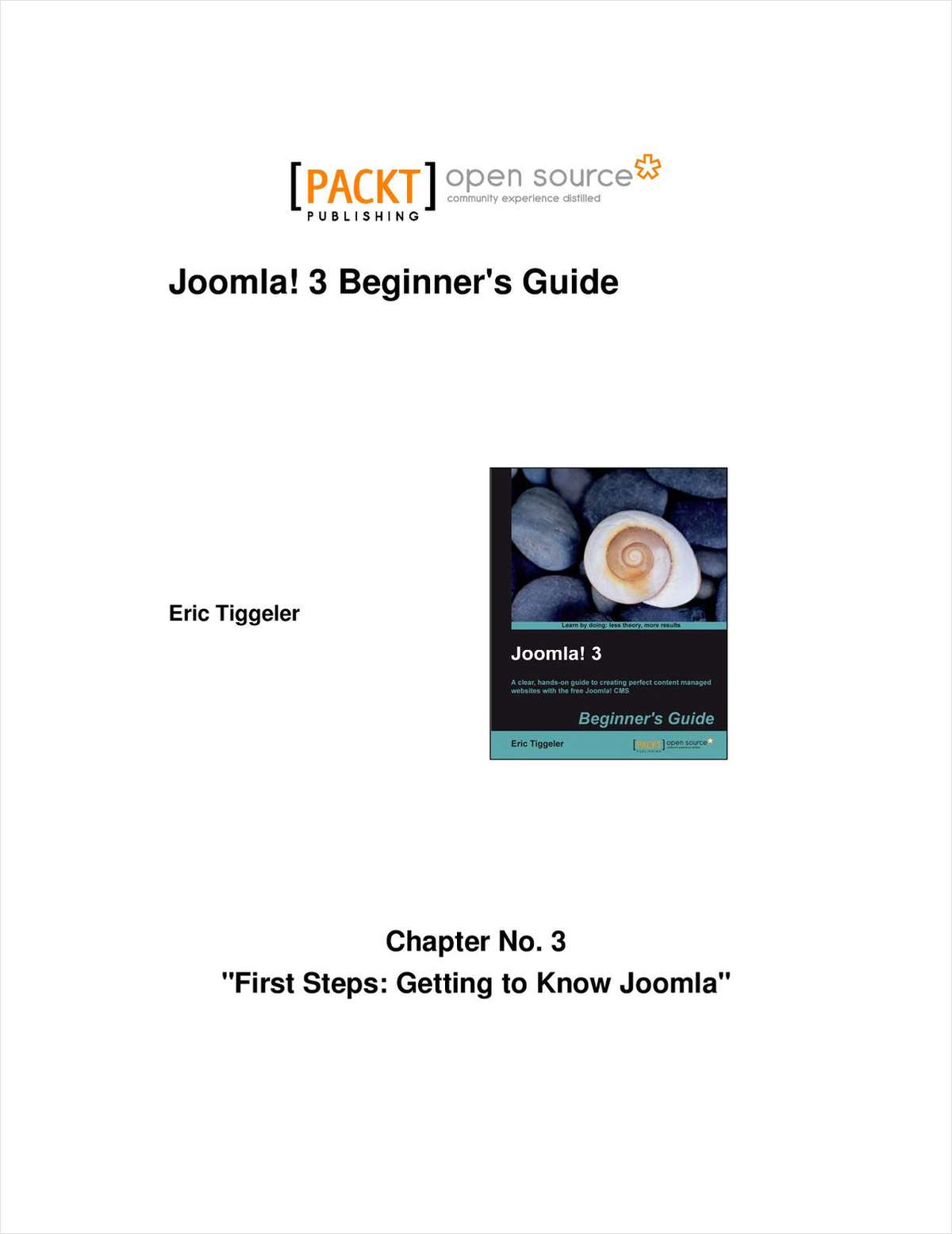 Joomla! 3 Beginner's Guide--Free 34 Page Excerpt