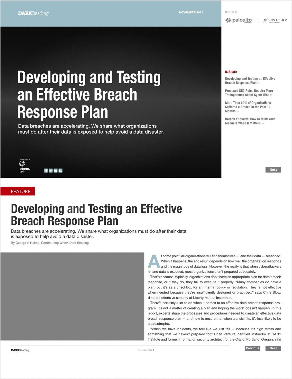 Developing and Testing an Effective Breach Response Plan