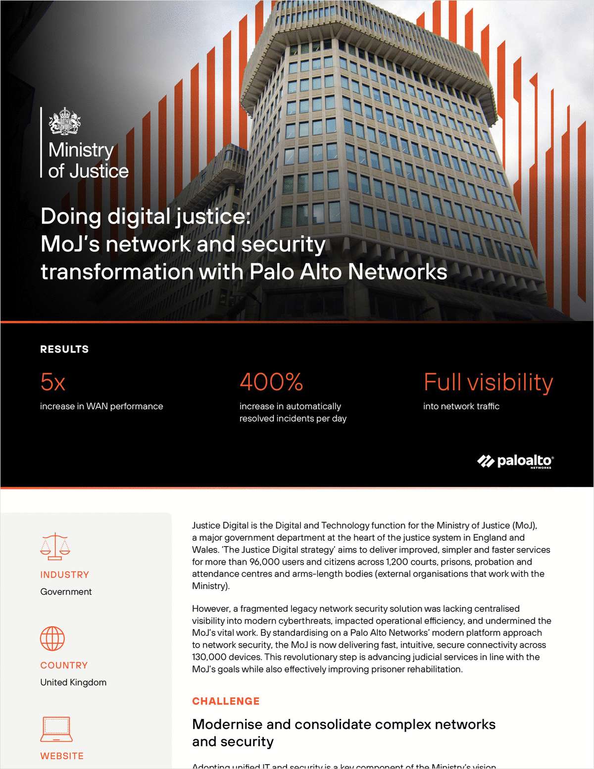 Doing digital justice: MoJ's network and security transformation with Palo Alto Networks