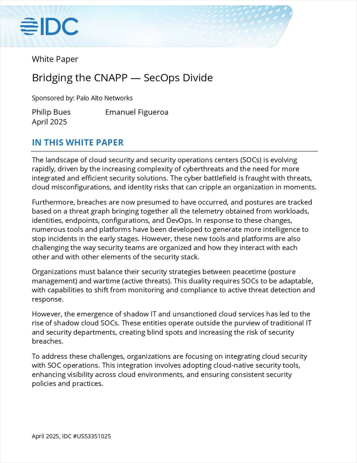 Bridging the CNAPP--SecOps Divide