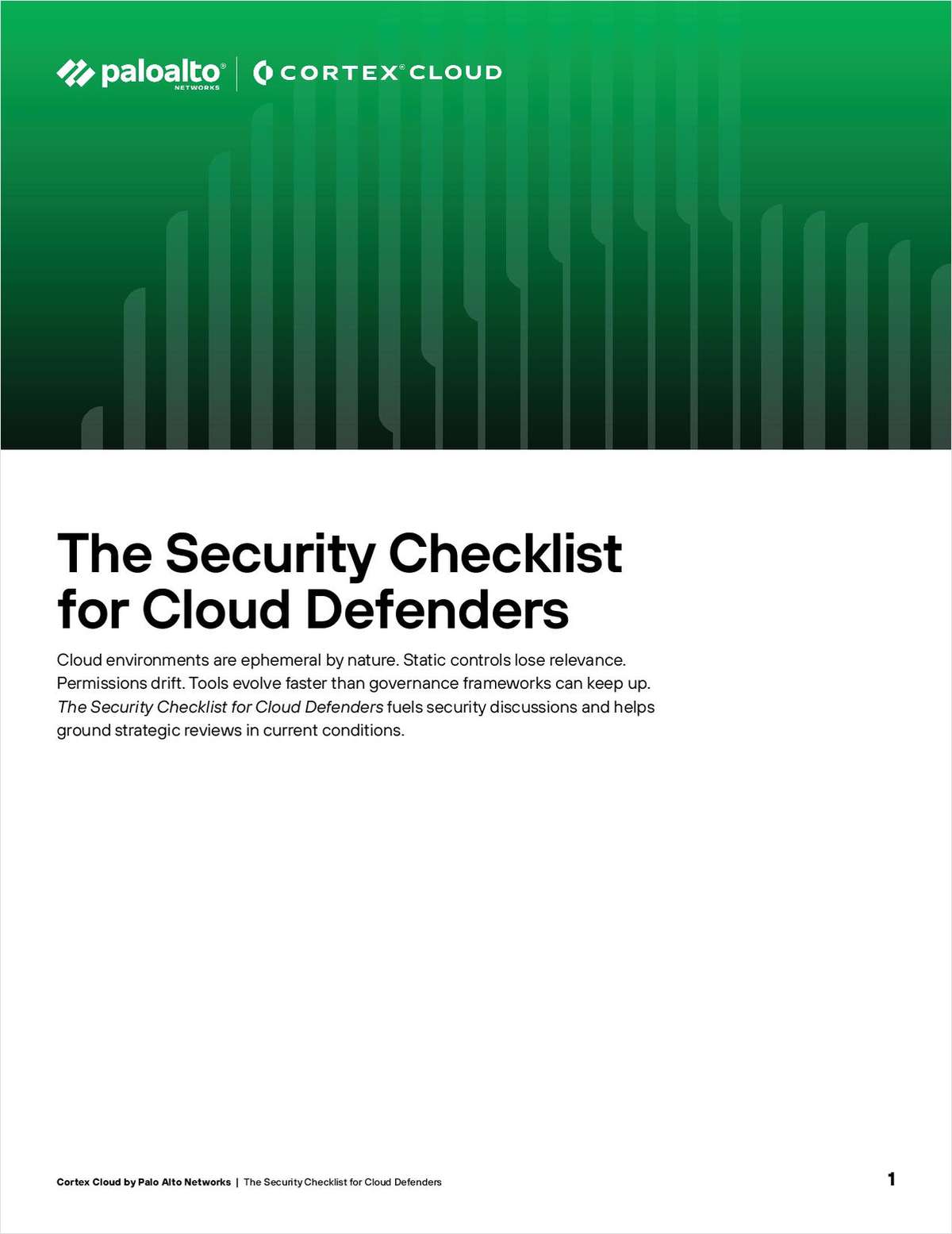 The Security Checklist for Cloud Defenders