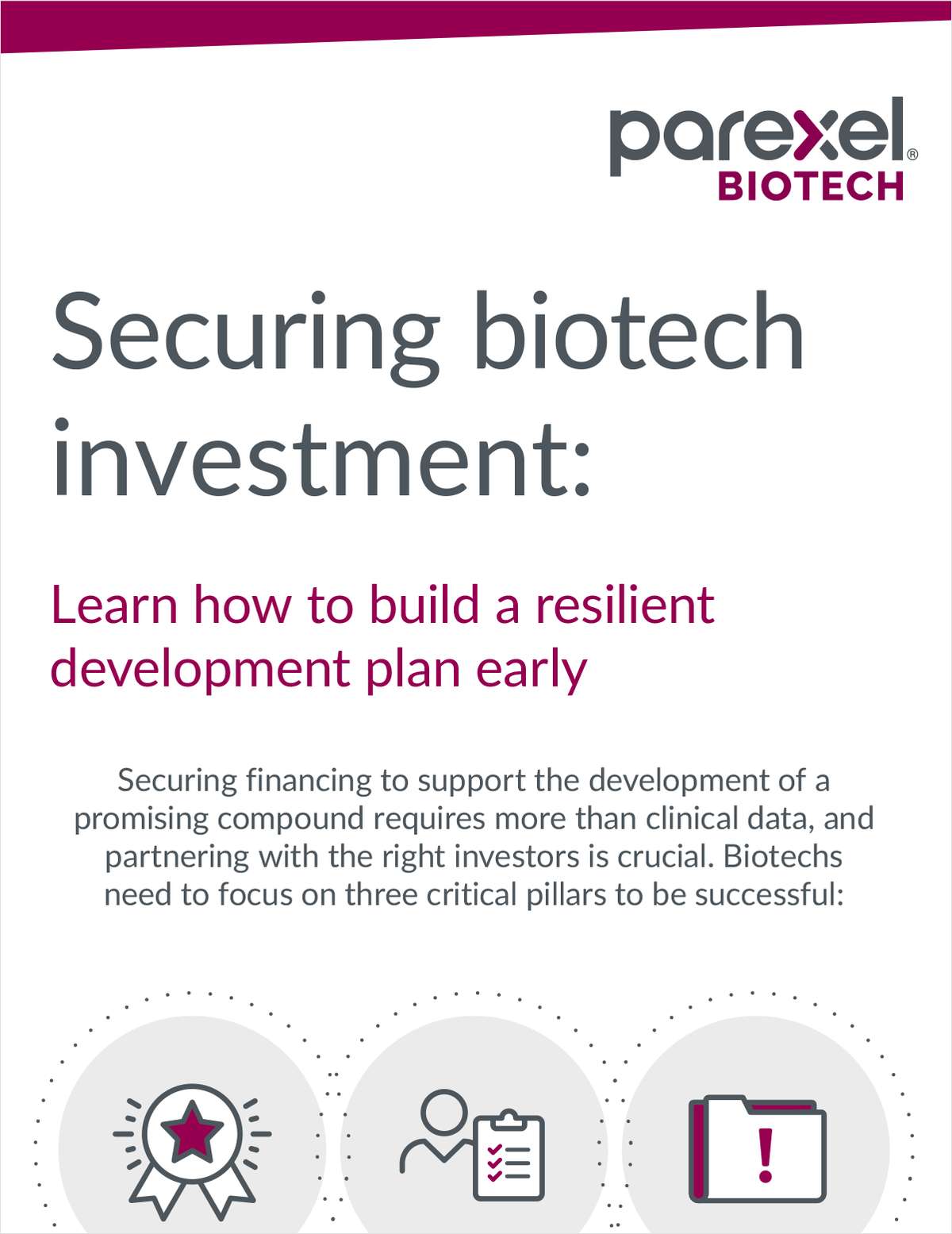 Securing biotech investment: Learn how to build a resilient development plan early