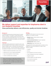 Delivering Support and Expertise for BioPharma Programs in Non-Footprint Countries