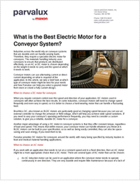 What is the best motor for a conveyor system?
