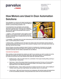 How motors are used in Door Automation