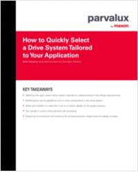 How to quickly select a drive system tailored to your application