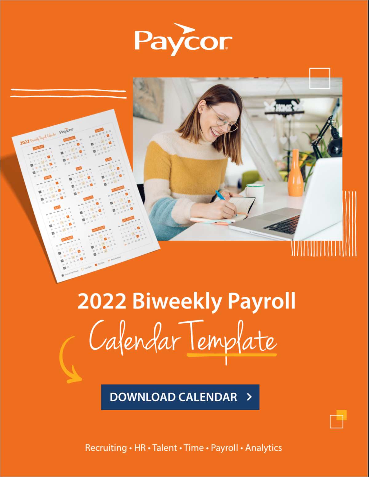 2022 Biweekly Payroll Calendar Template