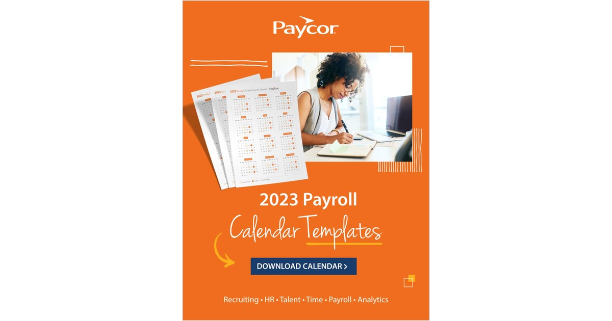 2024 Payroll Calendar Templates, Free Paycor, Inc. Template