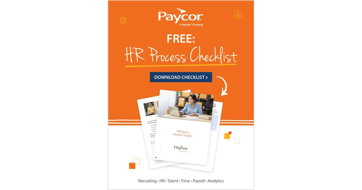 HR Process Checklist Free Checklist