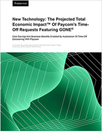 New Technology: The Projected Total Economic Impact™ of Paycom's Time-Off Requests Featuring GONE®